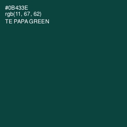 #0B433E - Te Papa Green Color Image