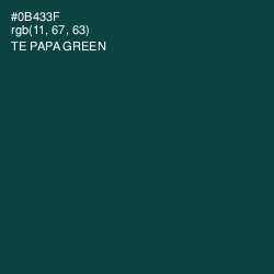 #0B433F - Te Papa Green Color Image