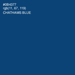#0B4377 - Chathams Blue Color Image