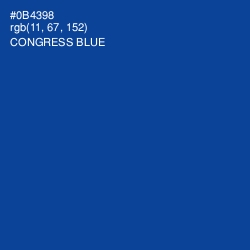 #0B4398 - Congress Blue Color Image