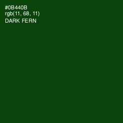 #0B440B - Dark Fern Color Image