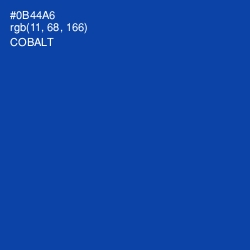 #0B44A6 - Cobalt Color Image