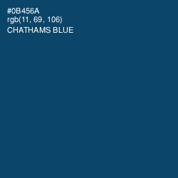 #0B456A - Chathams Blue Color Image