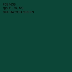 #0B4636 - Sherwood Green Color Image