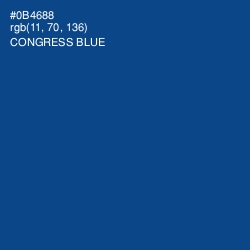 #0B4688 - Congress Blue Color Image