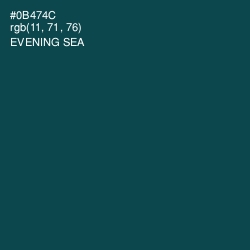 #0B474C - Evening Sea Color Image