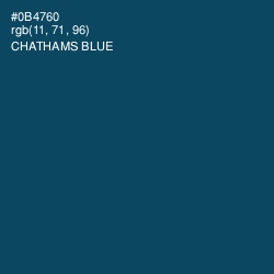 #0B4760 - Chathams Blue Color Image