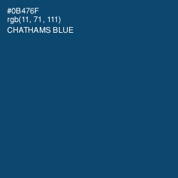 #0B476F - Chathams Blue Color Image