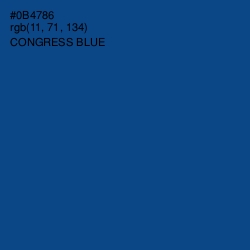 #0B4786 - Congress Blue Color Image