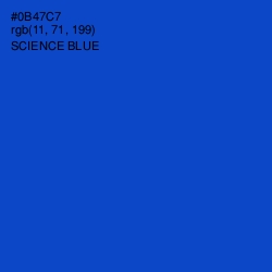 #0B47C7 - Science Blue Color Image