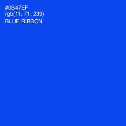 #0B47EF - Blue Ribbon Color Image