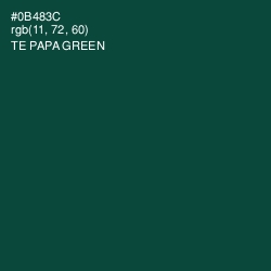 #0B483C - Te Papa Green Color Image