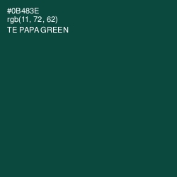 #0B483E - Te Papa Green Color Image