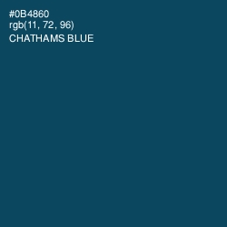 #0B4860 - Chathams Blue Color Image