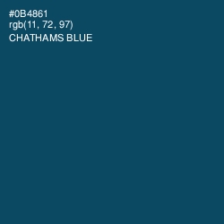 #0B4861 - Chathams Blue Color Image