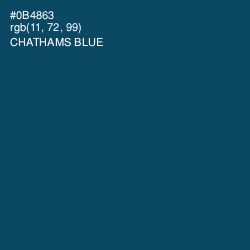 #0B4863 - Chathams Blue Color Image