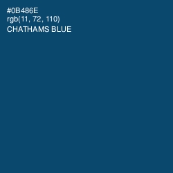 #0B486E - Chathams Blue Color Image