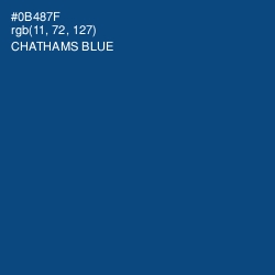 #0B487F - Chathams Blue Color Image
