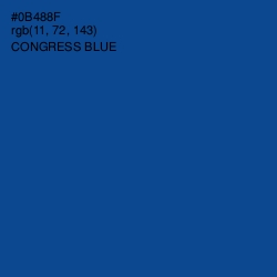 #0B488F - Congress Blue Color Image