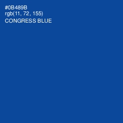 #0B489B - Congress Blue Color Image