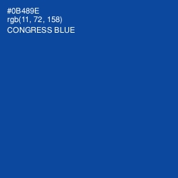 #0B489E - Congress Blue Color Image