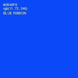 #0B48F6 - Blue Ribbon Color Image