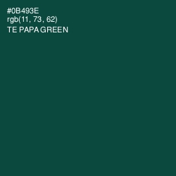 #0B493E - Te Papa Green Color Image