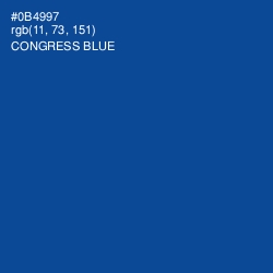 #0B4997 - Congress Blue Color Image