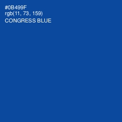 #0B499F - Congress Blue Color Image