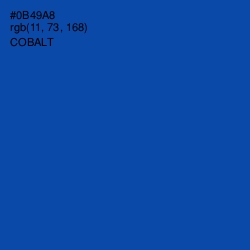 #0B49A8 - Cobalt Color Image