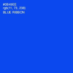 #0B49EE - Blue Ribbon Color Image