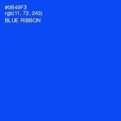 #0B49F3 - Blue Ribbon Color Image