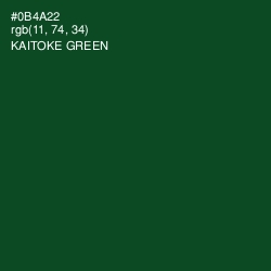 #0B4A22 - Kaitoke Green Color Image