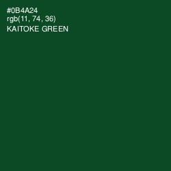 #0B4A24 - Kaitoke Green Color Image