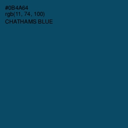 #0B4A64 - Chathams Blue Color Image