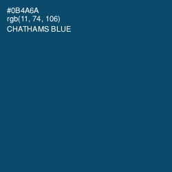 #0B4A6A - Chathams Blue Color Image