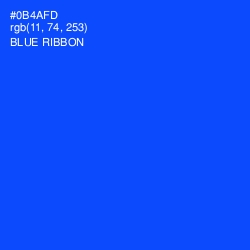 #0B4AFD - Blue Ribbon Color Image