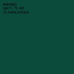 #0B4B3C - Te Papa Green Color Image