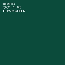 #0B4B3C - Te Papa Green Color Image