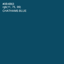 #0B4B63 - Chathams Blue Color Image