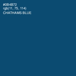 #0B4B72 - Chathams Blue Color Image