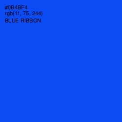 #0B4BF4 - Blue Ribbon Color Image