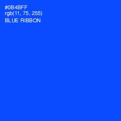 #0B4BFF - Blue Ribbon Color Image