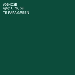 #0B4C3B - Te Papa Green Color Image