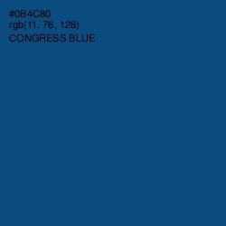 #0B4C80 - Congress Blue Color Image