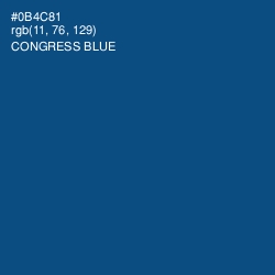 #0B4C81 - Congress Blue Color Image