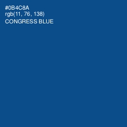 #0B4C8A - Congress Blue Color Image