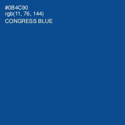 #0B4C90 - Congress Blue Color Image