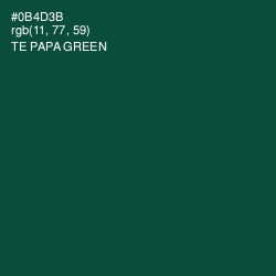 #0B4D3B - Te Papa Green Color Image