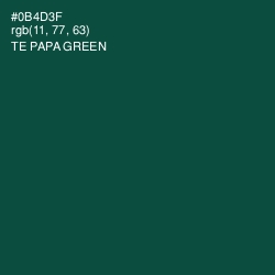 #0B4D3F - Te Papa Green Color Image